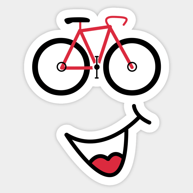 Smiley Face Racing Bike Emoji Cycling Sticker by 4U2NV-LDN